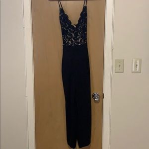 Jumpsuit - lacy top, pants bottom, has pockets